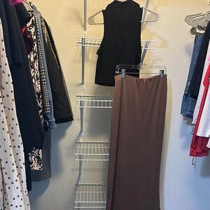 Urban Outfitters Brown Maxi Pencil Skirt with Slit